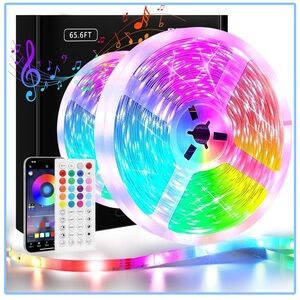 Colorful LED Strip Lights with Remote 65.5ft 5050 RGB NEW!